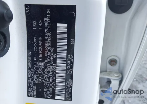 2015 Lexus Rx 350 из США, поврежденный, VIN JTJZK1BA0F2426083